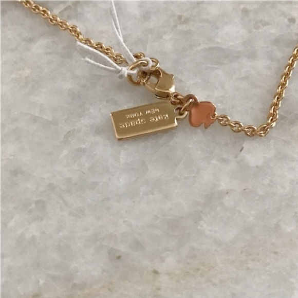 Kate Spade Take A Bow Scatter Necklace In Pink NWT - Picture 6 of 7